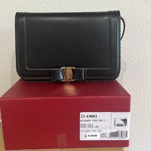 Salvatore Ferragamo Black Vara Bow Bag